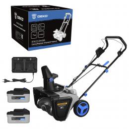 Снегоуборщик аккумуляторный DEKO ST412-6, 2*20В, 2*6.0Ач, 50см, 2 фары 083-4445