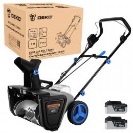 Снегоуборщик аккумуляторный DEKO ST50, 2*20В, 2*4.0Ач, 50см, 2 фары 081-2119