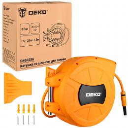 Катушка со шлангом для полива 1/2", автоматическая, DEKO DKGR25A 081-2228